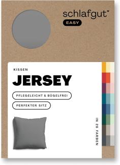 Schlafgut Kissenbezug EASY Jersey | Kissenbezug einzeln 80x80 cm | grey-mid