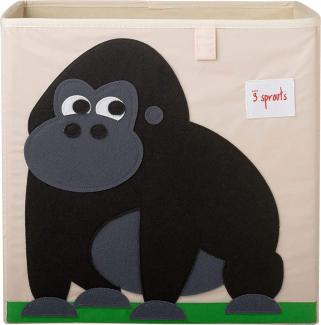 Aufbewahrung im Kinderzimmer | Spielzeugbox mit Gorilla, 33 x 33 x 33 cm, von 3 sprouts