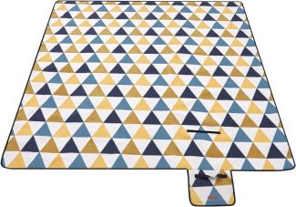 SONGMICS Picknickdecke, 200 x 200 cm, groß, Campingdecke, für Park, Garten, Strand, wasserdicht, maschinenwaschbar, faltbar, bunte Blätter GCM87CU