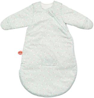 Nattou Babyschlafsack für Herbst und Winter, Aus Baumwolle, TOG 2, Ca. 60 cm, 0-3 Monate, Mila, Zoë und Lana, Hellgrün