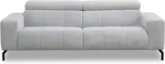 DOMO. Collection Cunelli Ecksofa, Sofa mit Rückenfunktion, Garnitur mit Relaxfunktion, pastellblau, 238x104x79 cm