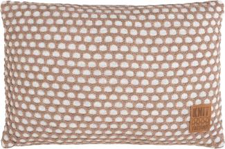 Knit Factory Mila Kissen 60x40 cm Wabe Beige