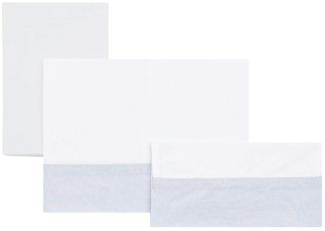 Cambrass 35013 3-teiliges Set für Babybett: Bettlaken, Spannbettlaken, Kopfkissen Kollektion, Star, 80 x 120 cm, hellblau