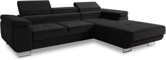 Sofnet Ecksofa Divo, mit Schlaffunktion und Bettkasten, Schlafsofa mit einstellbare Kopfstützen - Wohnlandschaft