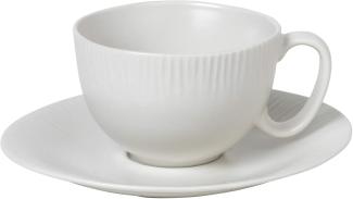 Broste Copenhagen SANDVIG soft white Tasse mit Untertasse 2tlg.