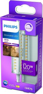 Philips Stab-LED R7S Lampe, 120 W, 118mm, Stabform, dimmbar, neutralweiß