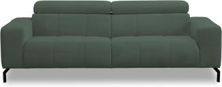 DOMO Collection Cunelli 2,5 Sitzer, Sofa mit Rückenfunktion, Garnitur mit Relaxfunktion, grün, 238x104x79 cm