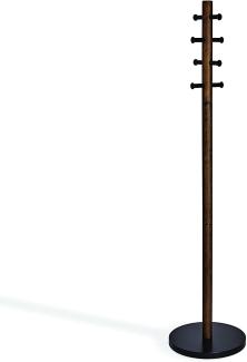 Umbra 1005871-048 Pillar Coat Rack, Garderobenständer aus Holz, Schwarz-Walnuss, 167. 64 x 39. 70 x 39. 70cm