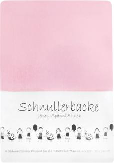 2er Set Baby Jersey Spannbetttuch Schnullerbacke 60/120 - 70/140 cm rosa