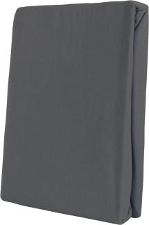 Leonado Vicent - Classic Spannbettlaken Bettlaken 100% Baumwolle Jersey Spannbetttuch in vielen Farben & Größen, Maße Spannbettlaken:200 x 200 cm - 200 x 220 cm, Farbe Spannbettlaken:Anthrazit