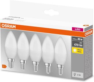 OSRAM LED BASE CLASSIC B Lampe matt (ex 40W) 5,5W / 2700K Warmweiß E14