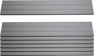 7er Set Latten für WPC-Sichtschutz Sarthe, Bretter Windschutz, ca. 1qm, FSC®-zertifiziert ~ 90cm, grau