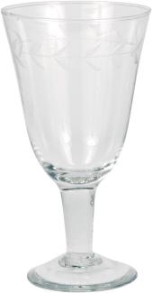 Weißweinglas mit Blattkante