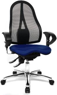 Topstar ST19UG26 Sitness 15, ergonomischer Bürostuhl, Schreibtischstuhl, inkl. höhenverstellbare Armlehnen, Bezugsstoff blau