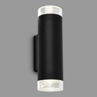 BRILONER – LED Wandleuchte aussen, LED Wandlampe schwarz, IP44 Spritzwasserschutz, 4000K neutralweißes Licht, GU10 inkl.