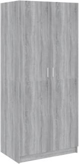 Kleiderschrank, Holzwerkstoff, Grau Sonoma 80x52x180 cm