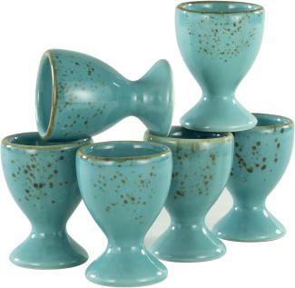 CreaTable Serie NATURE COLLECTION Geschirrset, Eierbecher 6 teilig Wasserblau