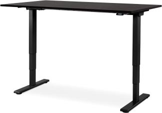 WRK21® SMART Elektronisch höhenverstellbarer Schreibtisch, Holz, Sorano Eiche, schwarz/Schwarz, 140 x 80 x 61-126 cm