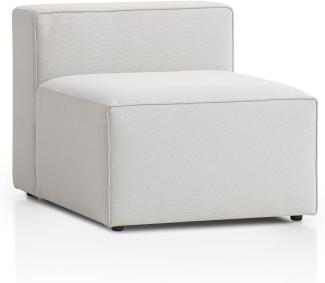 Genua Modular Sofa, individuell kombinierbare Wohnlandschaft, Sitzelement ohne Armteil - strapazierfähiges Möbelgewebe, produziert nach deutschem Qualitätsstandard, weiß