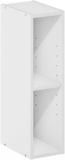 Furinno Fulda 2-stufiges, platzsparendes Aufbewahrungsregal, Bücherregal, 15 cm Breite, Weiß