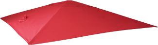 Ersatz-Bezug für Luxus-Ampelschirm HWC-A96, Sonnenschirmbezug Ersatzbezug, 3x3m (Ø4,24m) Polyester 2,7kg ~ rot