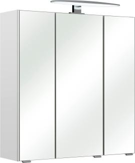 Spiegelschrank 'Mila1' mit LED-Beleuchtung, Weiß Seidenglanz
