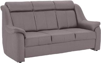 Cavadore 3-Sitzer Beata / 3er Couch im modernen Design / 188 x 98 x 92 / Mikrofaser Anthrazit