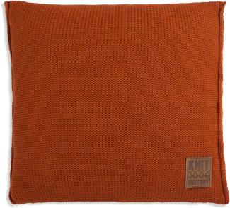 Knit Factory Uni Kissen 50x50 cm Glatt Rot