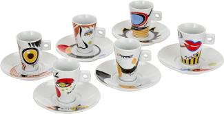 ZELLER Cappuccinotassen Set 12-teilig Faces