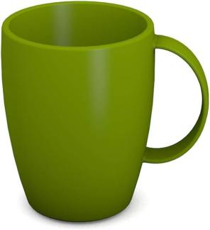 Ornamin Becher mit Henkel 260 ml grün (Modell 420) , Mehrweg Becher Kunststoff, Kaffeebecher