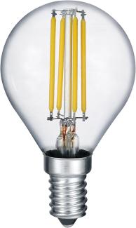 E14 Filament LED, 4,5 Watt, 470 Lumen, warmweiß, Ø4,5cm, 3 Stufen Dimmer