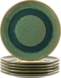Leonardo MATERA Keramikteller 22,5 cm grün 6er Set