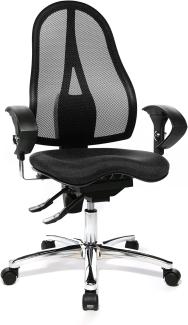 Topstar ST19UG22 Sitness 15, ergonomischer Bürostuhl, Schreibtischstuhl, inkl. höhenverstellbare Armlehnen, Bezugsstoff anthrazit