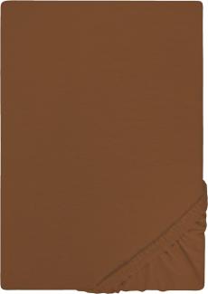 biberna Jersey-Spannbetttuch 0077155 Chocolate 1x 180x200 cm - 200x200 cm