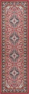 Orientalischer Kurzflor Teppich Skazar Isfahan Rot - 80x250x0,9cm
