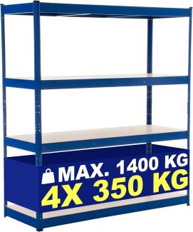 Lagerregal 160x60x180 cm (Farbe: blau)