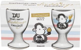 Sheepworld Eierbecher Eierbecher Set Porzellan sheepworld DU bist mein Lieblingsmensch 46945