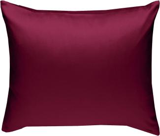Bettwaesche-mit-Stil Mako-Satin / Baumwollsatin Bettwäsche uni / einfarbig pink Kissenbezug 50x50 cm