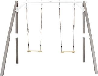 Wooden swing with Axi Seats gray playground