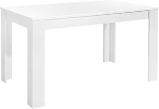 Homexperts Nick Tisch, Spanplatte, Weiß, 140 x 80 cm