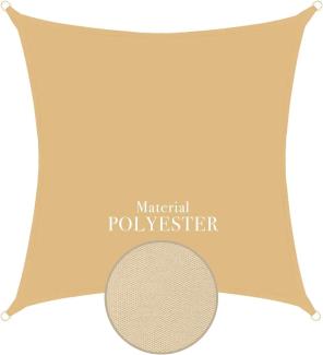 Sonnensegel 3x3 - sand quadratisch Polyester