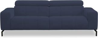 DOMO Collection Cunelli 2,5 Sitzer, Sofa mit Rückenfunktion, Garnitur mit Relaxfunktion, dunkelblau, 238x104x79 cm