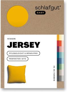 Schlafgut Kissenbezug EASY Jersey | Kissenbezug einzeln 80x80 cm | yellow-deep