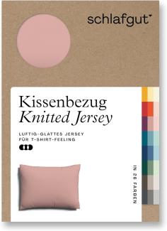 Schlafgut Knitted Jersey Bettwäsche | Kissenbezug einzeln 70x90 cm | purple-mid