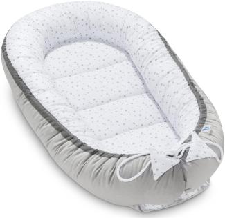 Pepi - Baby-Nest - Nestchen Baby - Baby-Nestchen für Neugeborene - Kuschelnest mit antiallergischer Füllung - Kokon aus Velvet und Baumwolle