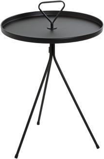 HAKU Möbel Beistelltisch (DH 42x65 cm) DH 42x65 cm schwarz Kaffeetisch Laptoptisch