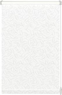 Gardinia EasyFix Rollo mit Blättern weiß 75 x 150 cm