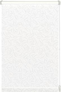 Gardinia EasyFix Rollo mit Blättern weiß 75 x 150 cm