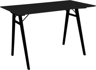 Schreibtisch >Vojens< in Schwarz, MDF - 120x75x60cm (BxHxT)