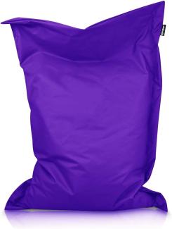 BuBiBag XXL Sitzsack, Outdoor Sitzsäcke für Kinder und Erwachsene, Bodenkissen Beanbag Fatboy wetterfest (Lila 220x120cm)